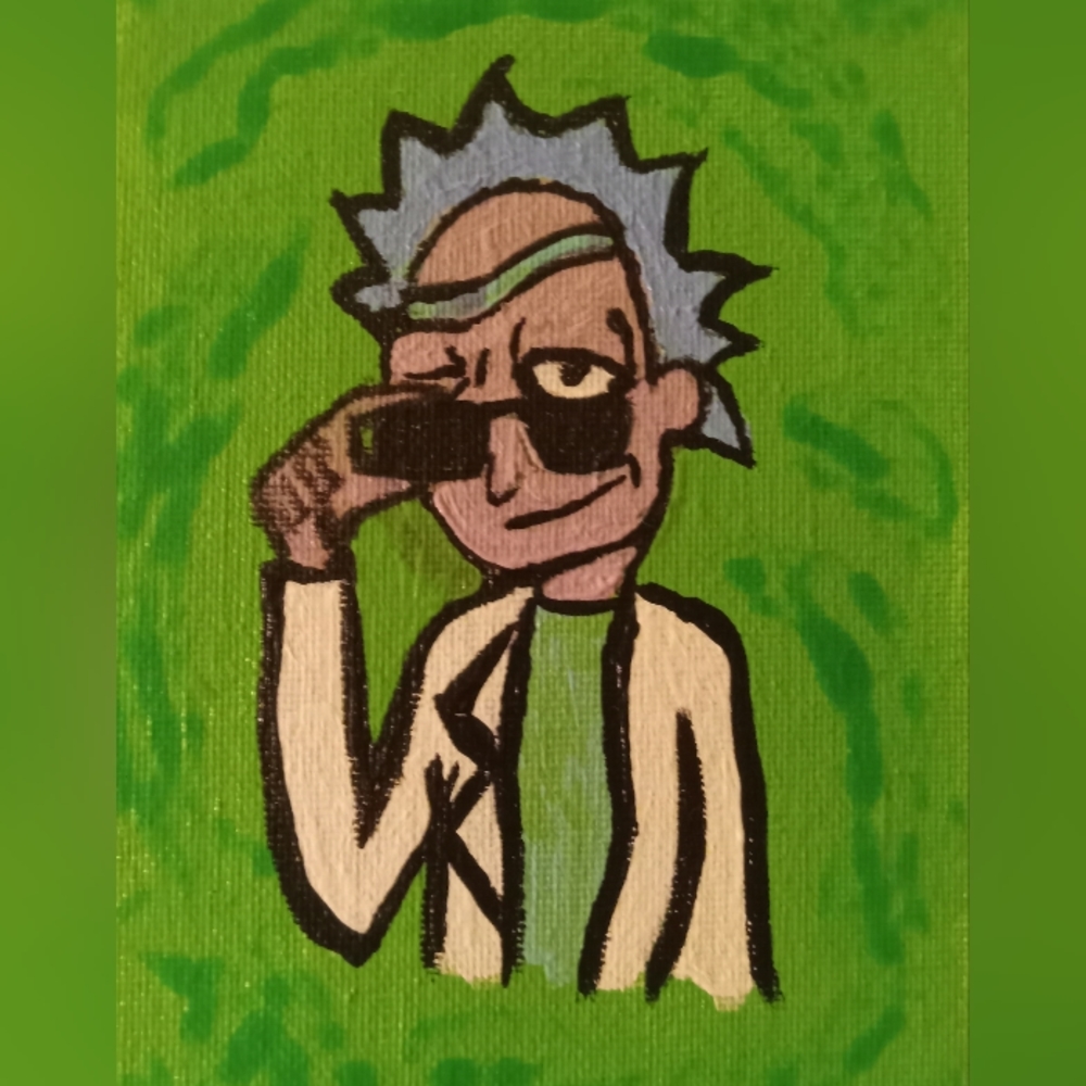 A Rick's Rick Portal Painting